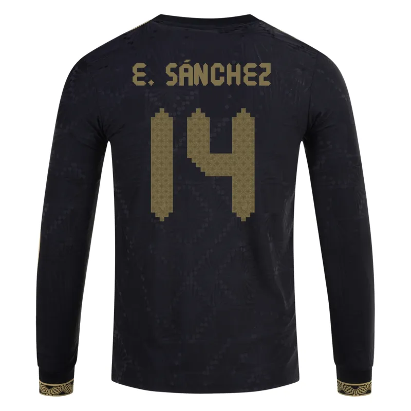 Mexico Third Gold Cup Long Sleeve Jersey (Player Version) 2025 E. Sanchez #14