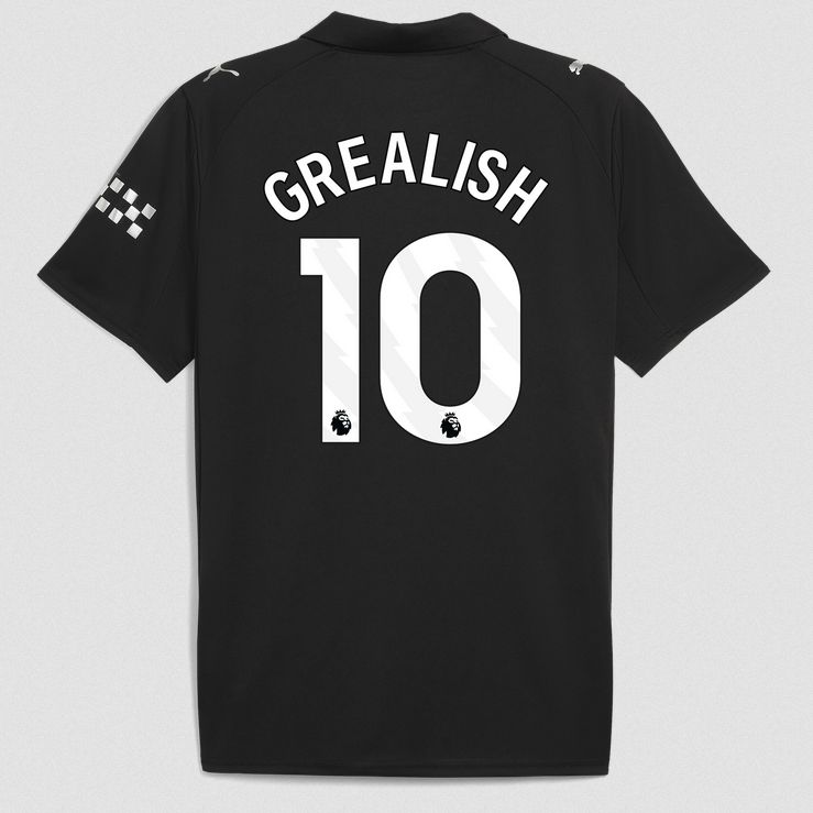 Manchester City Away Black Soccer Jersey 25-26 Grealish #10
