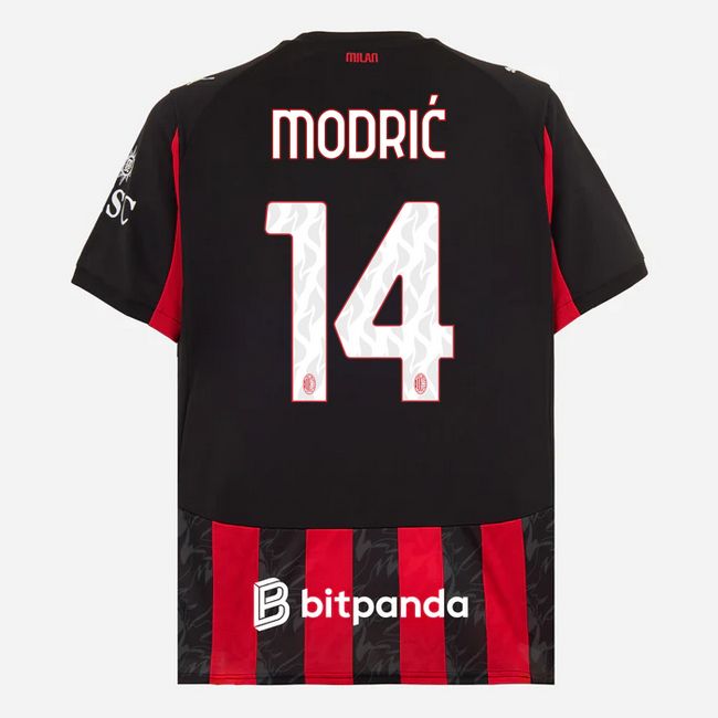 AC Milan Home Soccer Jersey 25-26 Modric #14