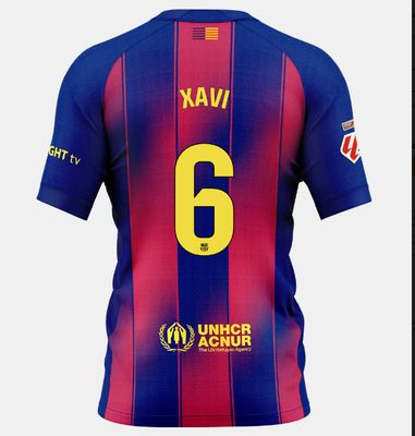 Barcelona Home Soccer Jersey 25-26 Xavi #6