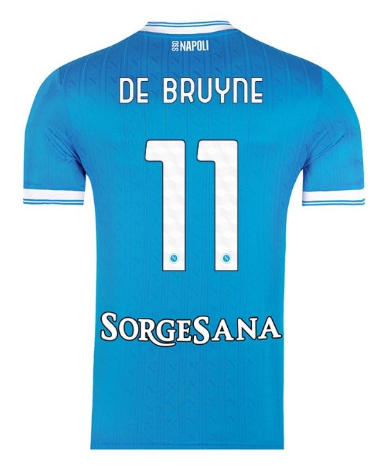 Napoli Home Soccer Jersey 25-26 De Bruyne #11