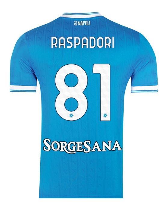 Napoli Home Soccer Jersey 25-26 Raspadori #81