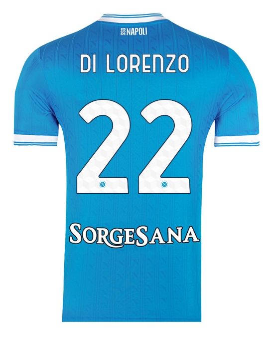 Napoli Home Soccer Jersey 25-26 Di Lorenzo #22