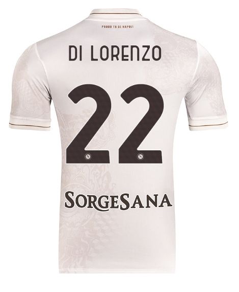 Napoli Away Soccer Jersey 25-26 Di Lorenzo #22