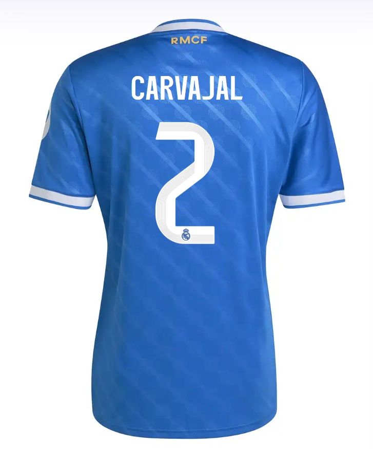 Real Madrid Third Blue Soccer Jersey 25-26 Carvajal #2