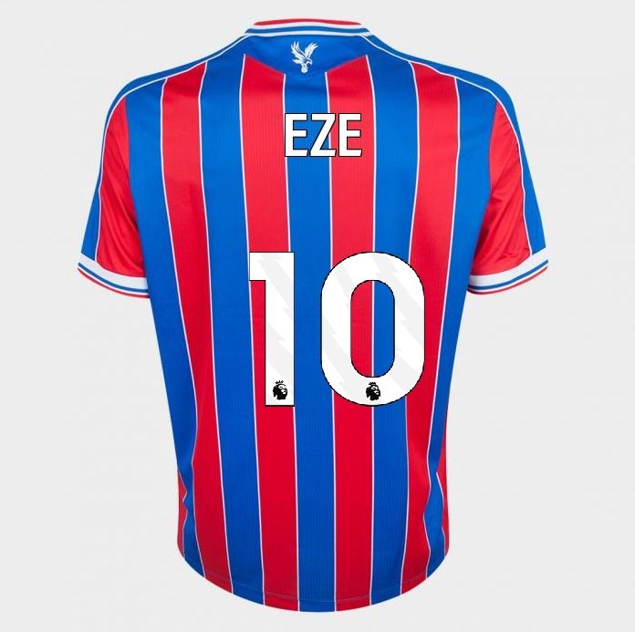 Crystal Palace Home Soccer Jersey 25-26 EZE #10