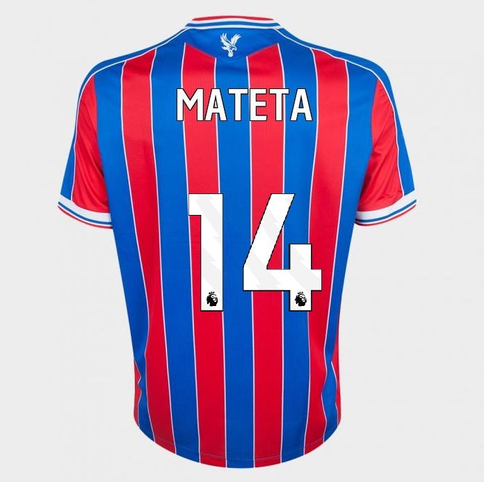 Crystal Palace Home Soccer Jersey 25-26 MATETA #14