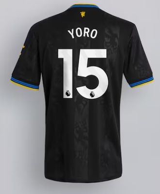 Manchester United Third Black Soccer Jersey 25-26 Yoro #15