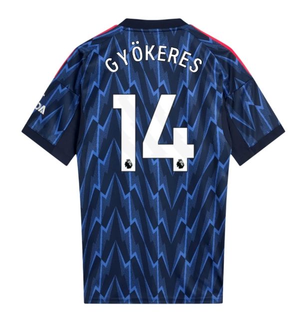 Arsenal Away Soccer Jersey 25-26 Gyökeres #14