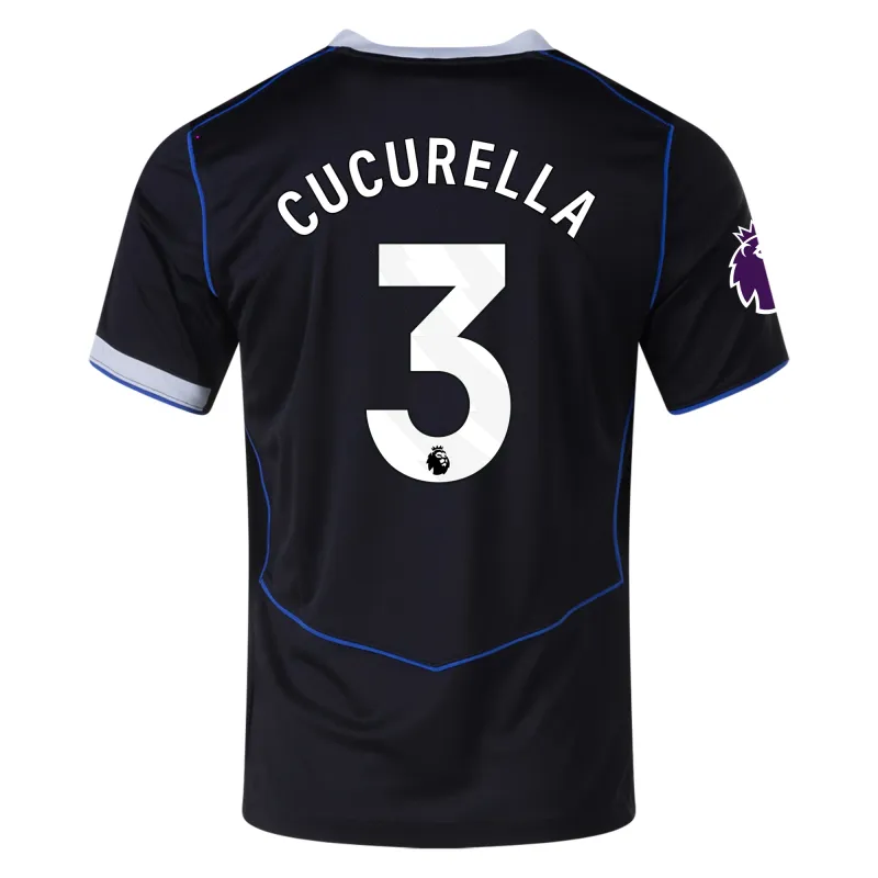 Chelsea Third Black Soccer Jersey 25-26 Cucurella #3