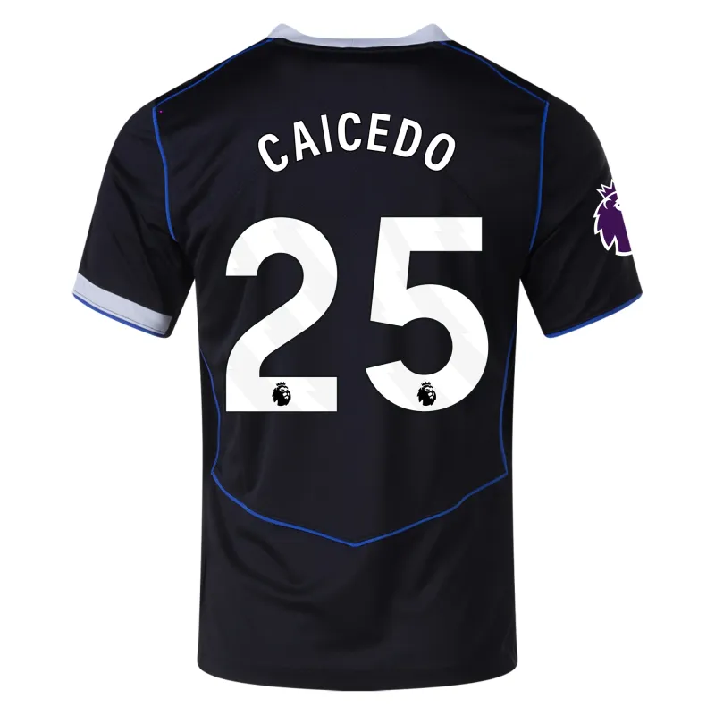Chelsea Third Black Soccer Jersey 25-26 Caicedo #25