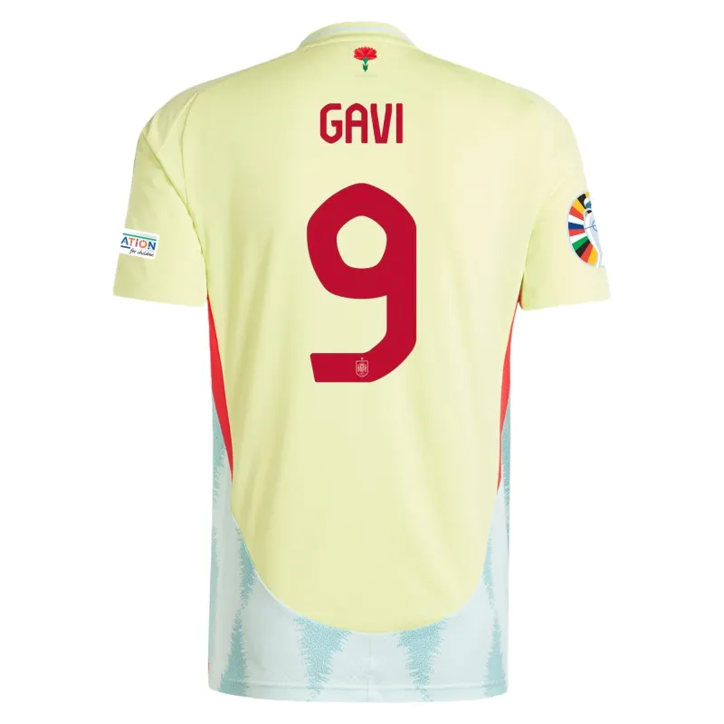 Spain Euro Cup Away Jersey 2024 GAVI #9