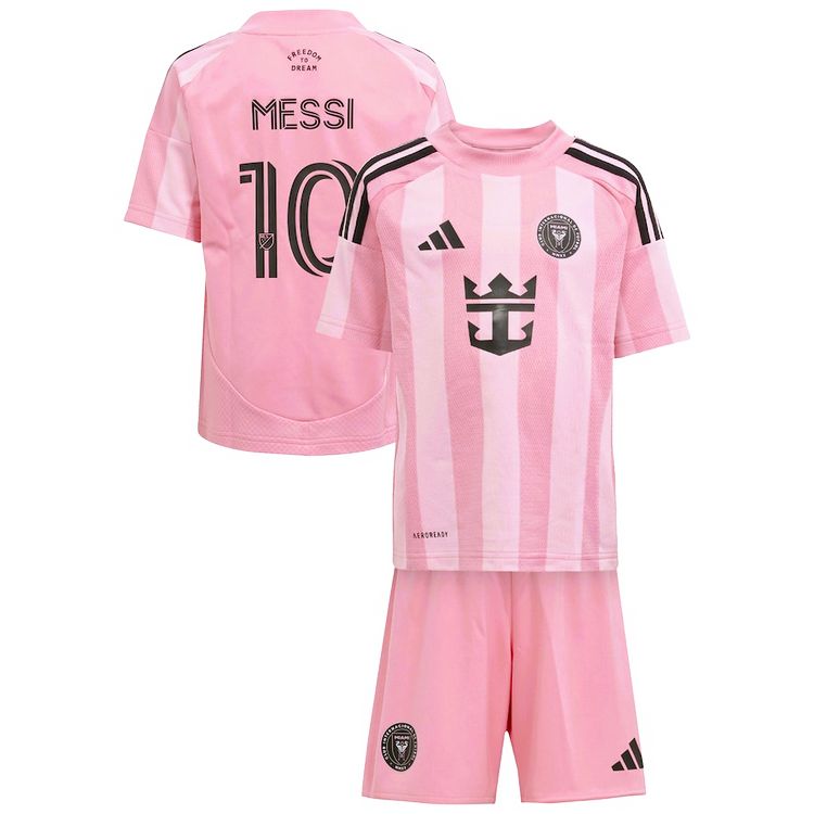Inter Miami Home Pink Messi 10 Kids Kit 2025