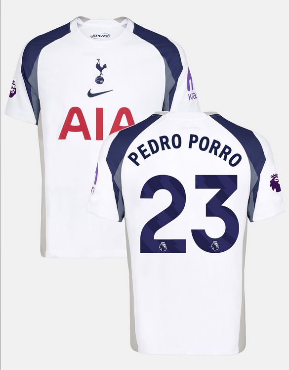 Tottenham Hotspur F.C. Home Soccer Jersey 25-26 PEDRO PORRO #23