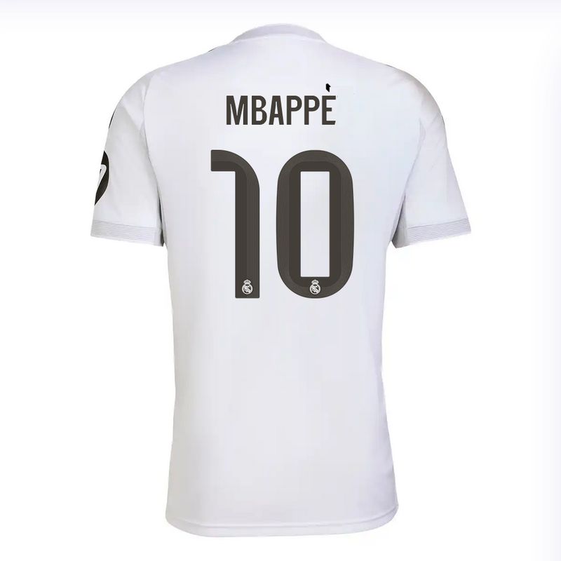 Real Madrid Home White Soccer Jersey 25-26 MBAPPE #10