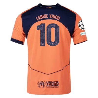FC Barcelona Third Orange Soccer jersey 25-26 Lamine Yamal #10