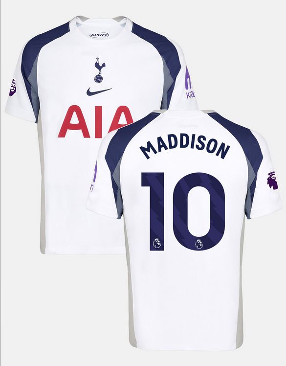 Tottenham Hotspur F.C. Home Soccer Jersey 25-26 MADDISON #10