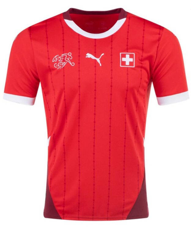 Switzerland Home Red Euro Jersey 2024