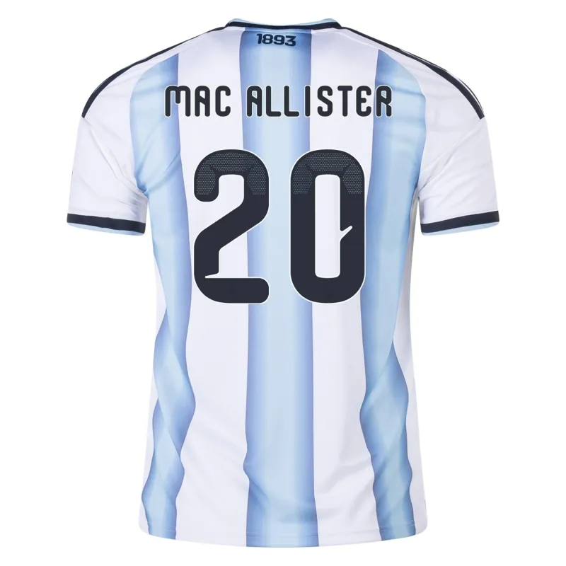 Argentina 2026 World Cup Home Soccer Jersey Mac Allister #20