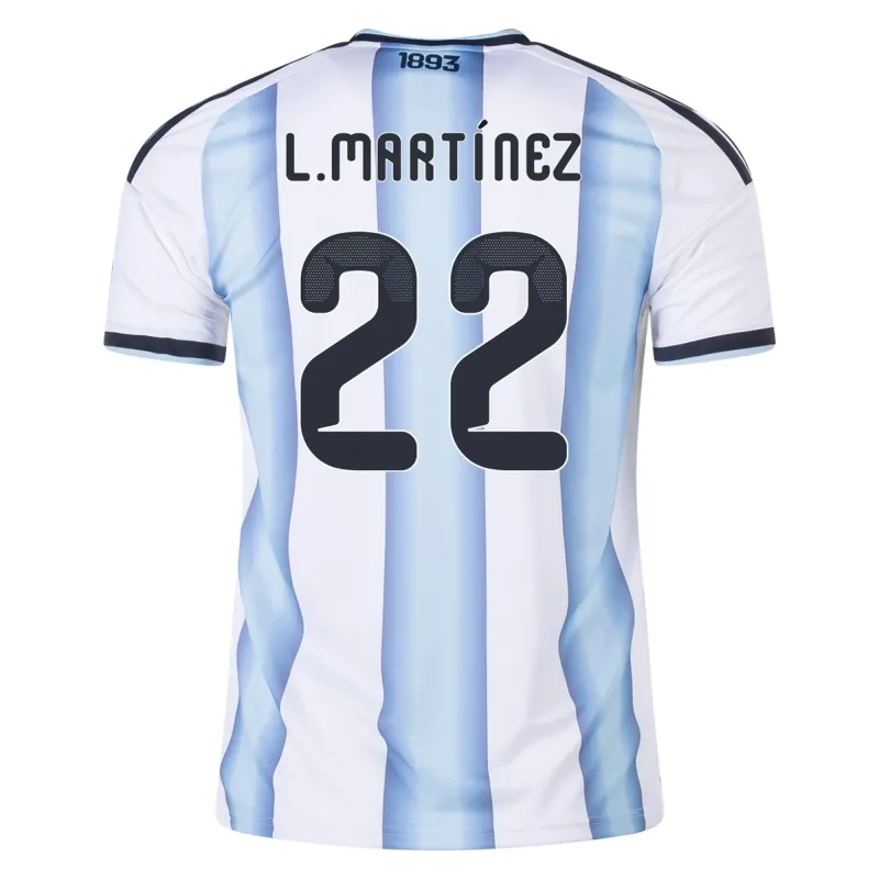 Argentina 2026 World Cup Home Soccer Jersey Lautaro Martinez #22
