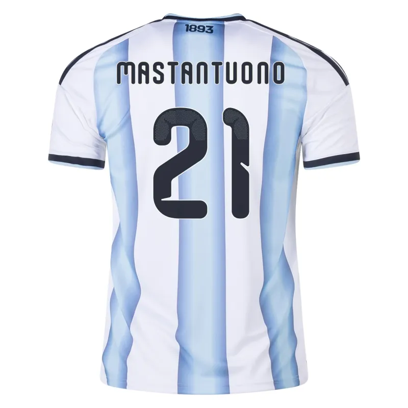Argentina 2026 World Cup Home Soccer Jersey Mastantuono #21