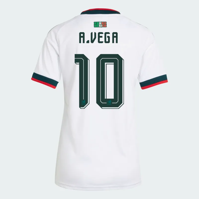 Mexico World Cup 2026 Away White Women's Jersey Alexis Vega