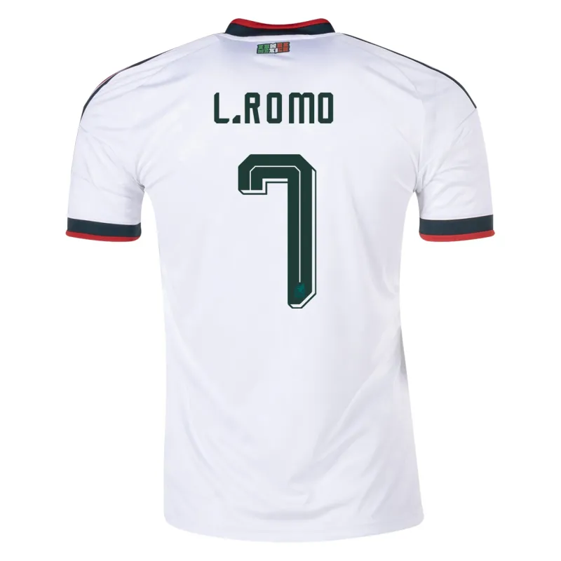 Mexico World Cup 2026 Away White Soccer Jersey Luis Romo