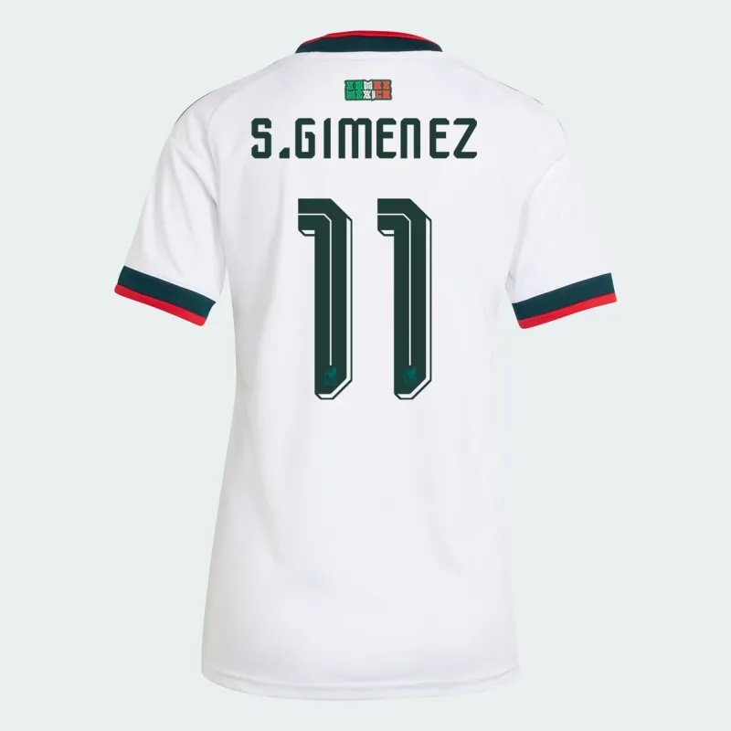 Mexico World Cup 2026 Away White Women's Jersey Santiago Gimenez
