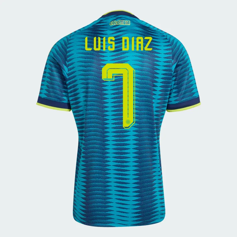 Colombia 2026 World Cup Away Soccer Jersey Luis Diaz #7