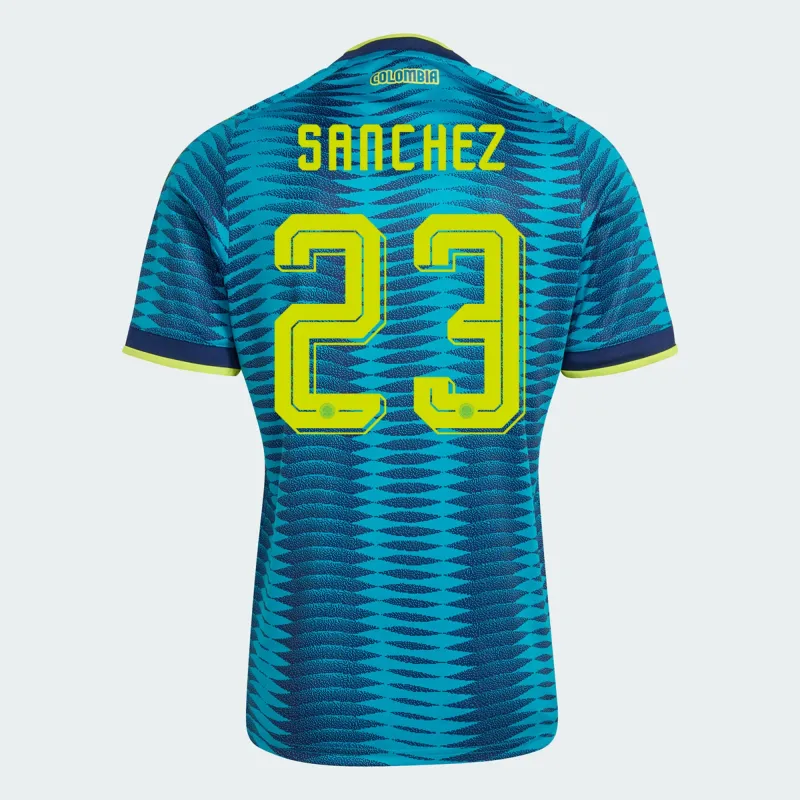 Colombia 2026 World Cup Away Soccer Jersey Sanchez #23