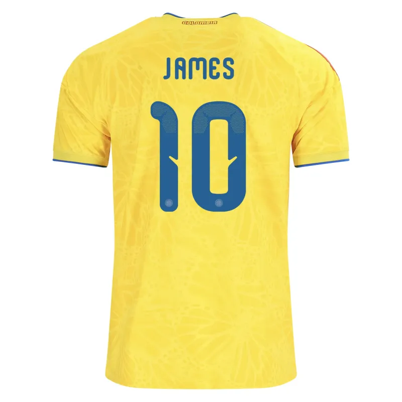 Colombia 2026 World Cup Home Soccer Jersey James #10