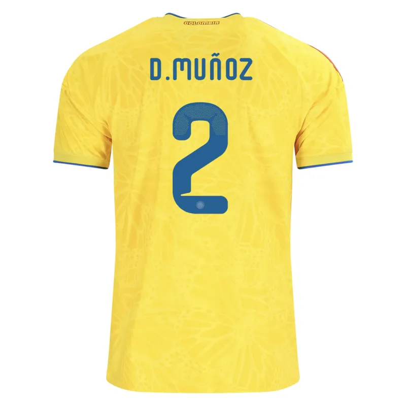 Colombia 2026 World Cup Home Soccer Jersey D. Munoz #2