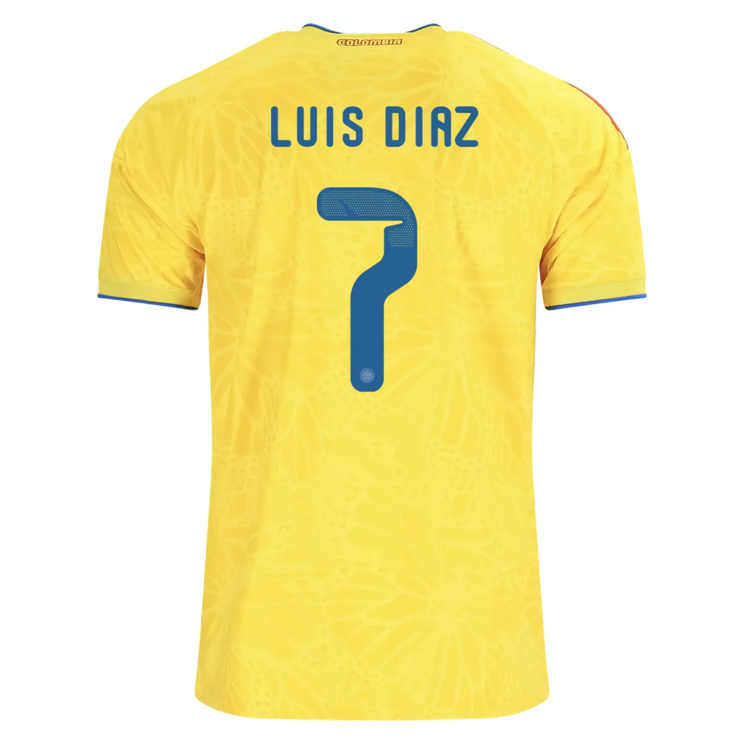 Colombia 2026 World Cup Home Soccer Jersey Luis Diaz #7