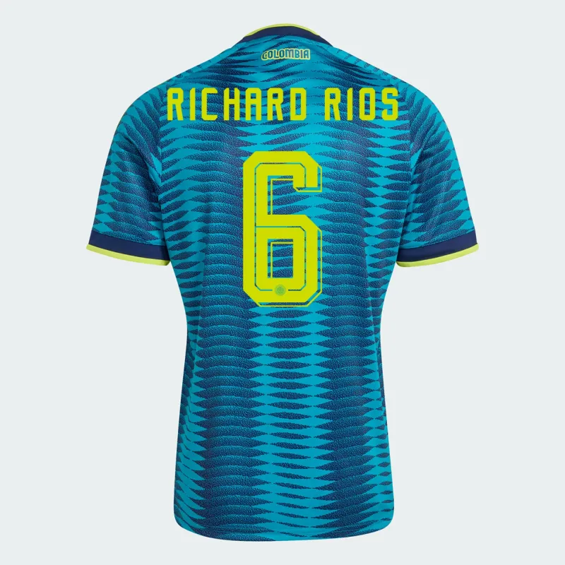 Colombia 2026 World Cup Away Soccer Jersey Richard Rios #6