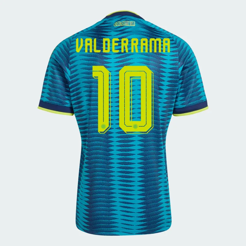 Colombia 2026 World Cup Away Soccer Jersey Valderrama #10