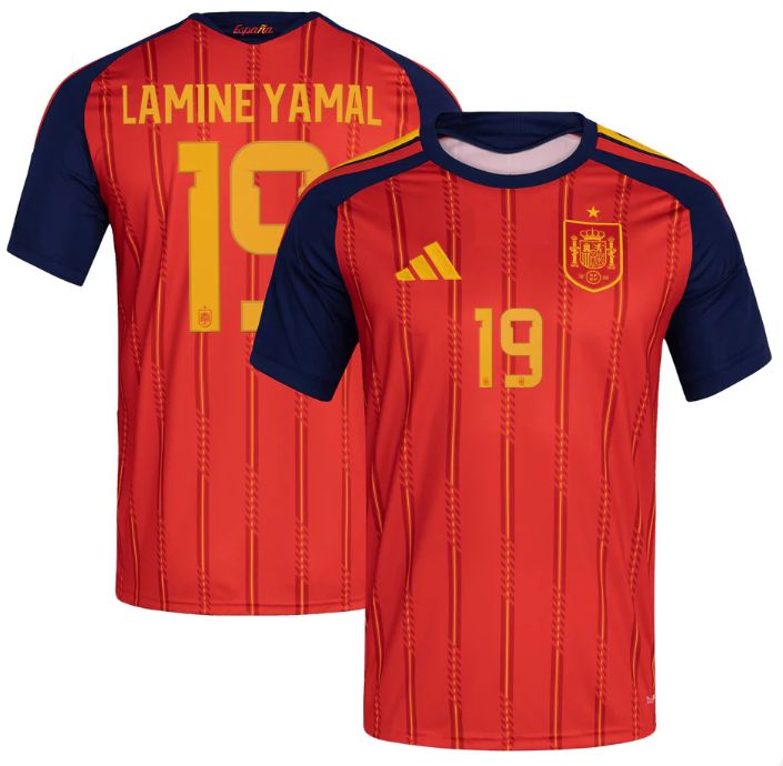 Spain World Cup Home Soccer Jersey 2026 LAMINE YAMAL #19