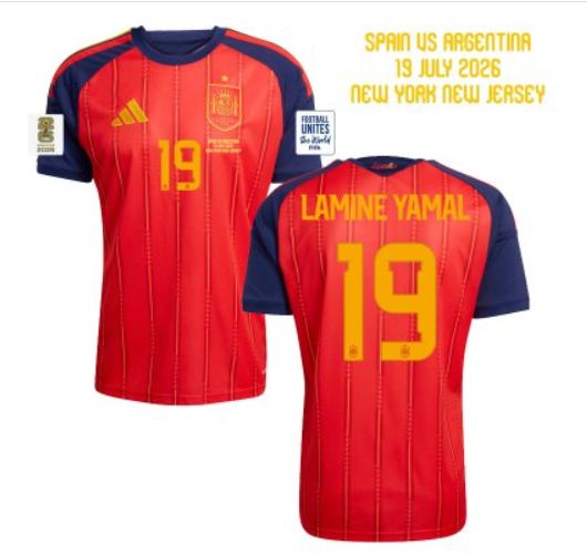 Spain World Cup Final Jersey 2026 LAMINE YAMAL #19