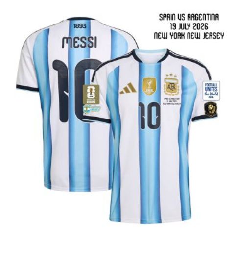 Argentina World Cup Final Jersey 2026 with Patches Messi#10
