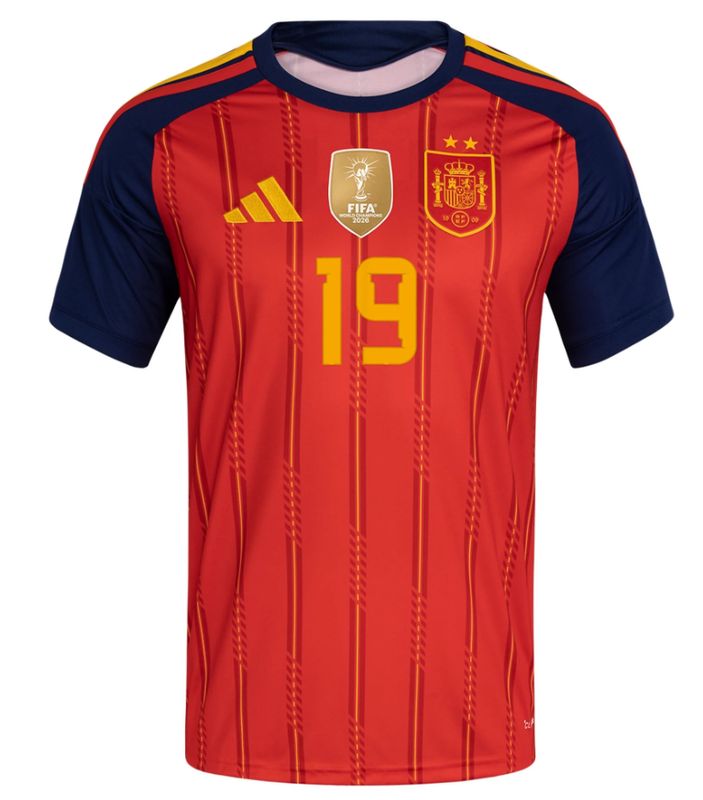 Spain Two Star Home Soccer Jersey 2026-27 LAMINE YAMAL #19