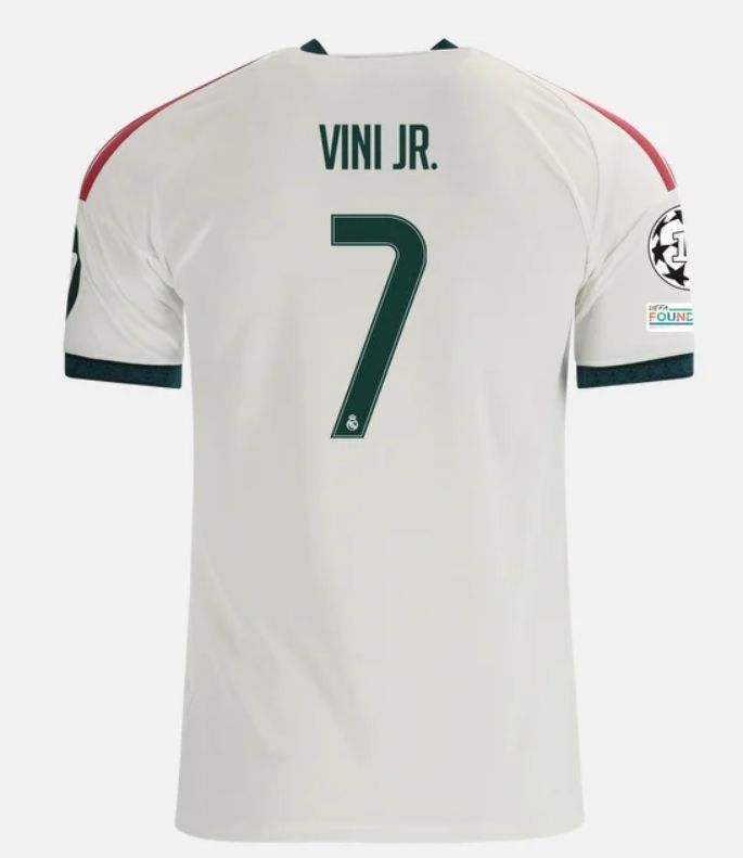 Real Madrid Home White Soccer Jersey 26-27 Vini Jr #7