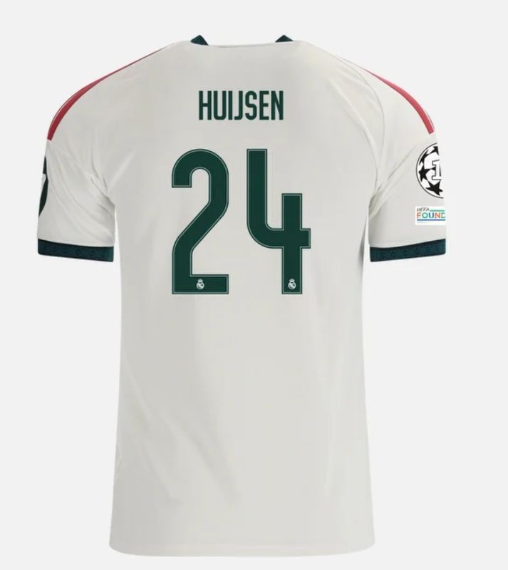 Real Madrid Home White Soccer Jersey 26-27 Huijsen #24