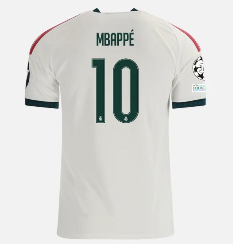 Real Madrid Home White Soccer Jersey 26-27 Mbappe #10