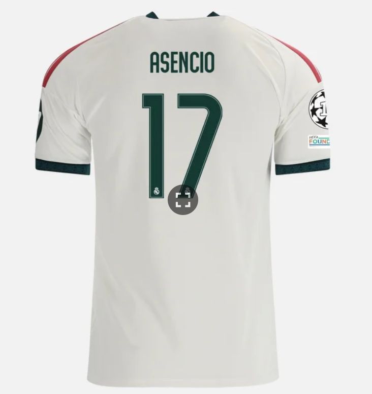 Real Madrid Home White Soccer Jersey 26-27 Asencio #17