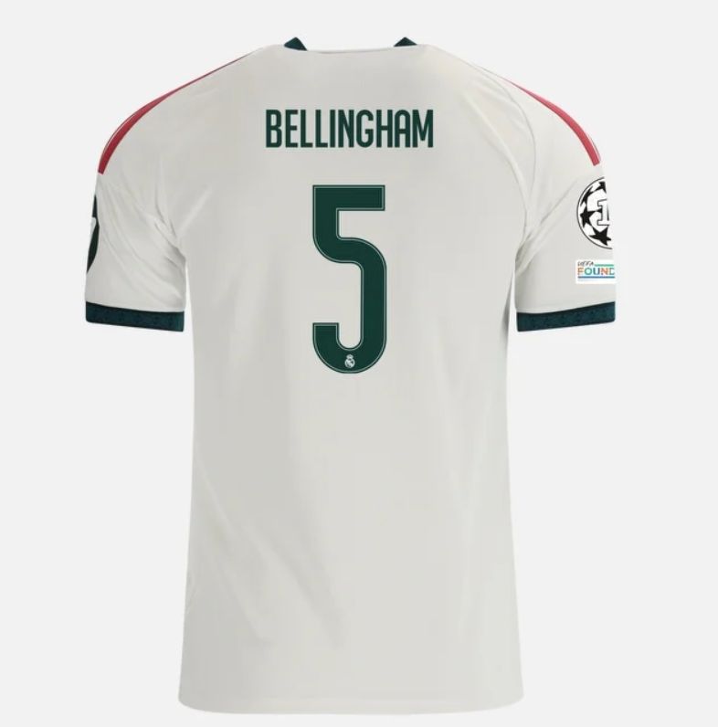 Real Madrid Home White Soccer Jersey 26-27 Bellingham #5
