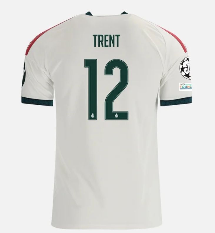 Real Madrid Home White Soccer Jersey 26-27 Trent #12