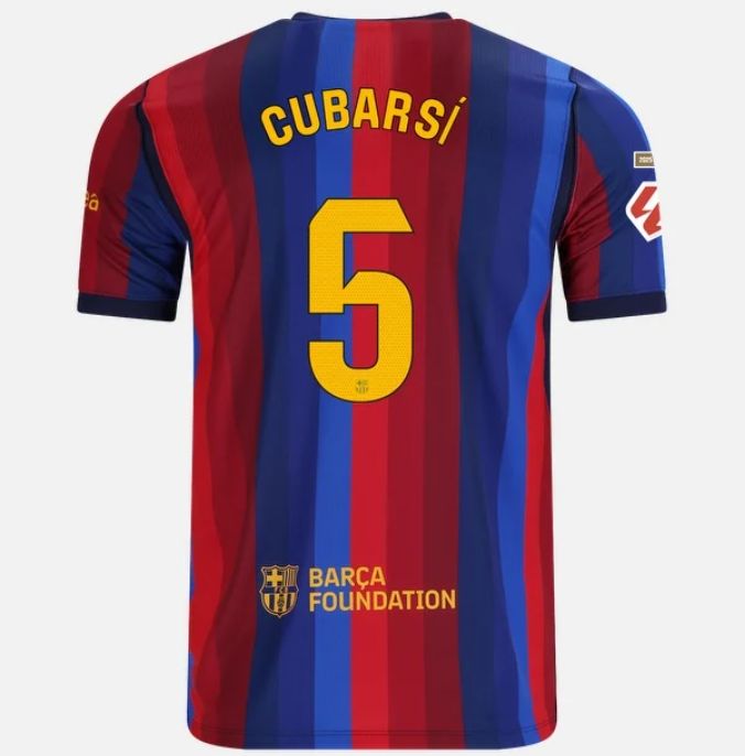 FC Barcelona Home Soccer jersey 26-27 CUBARSI #5