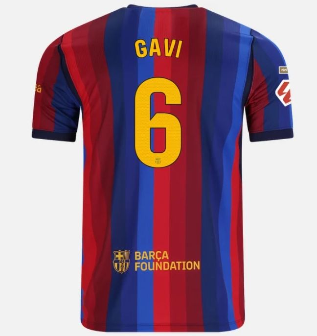 FC Barcelona Home Soccer jersey 26-27 GAVI #6