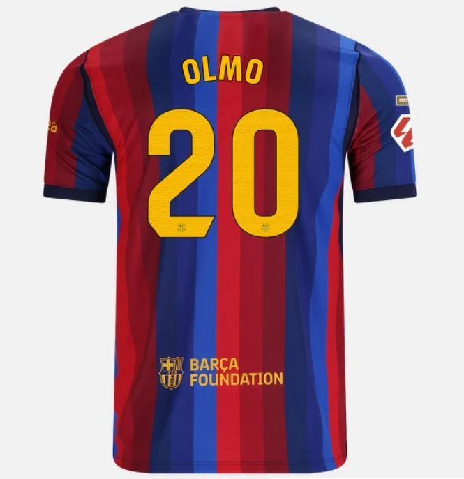 FC Barcelona Home Soccer jersey 26-27 OLMO #20