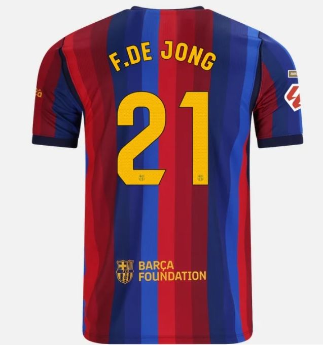 FC Barcelona Home Soccer jersey 26-27 F. DE JONG #21