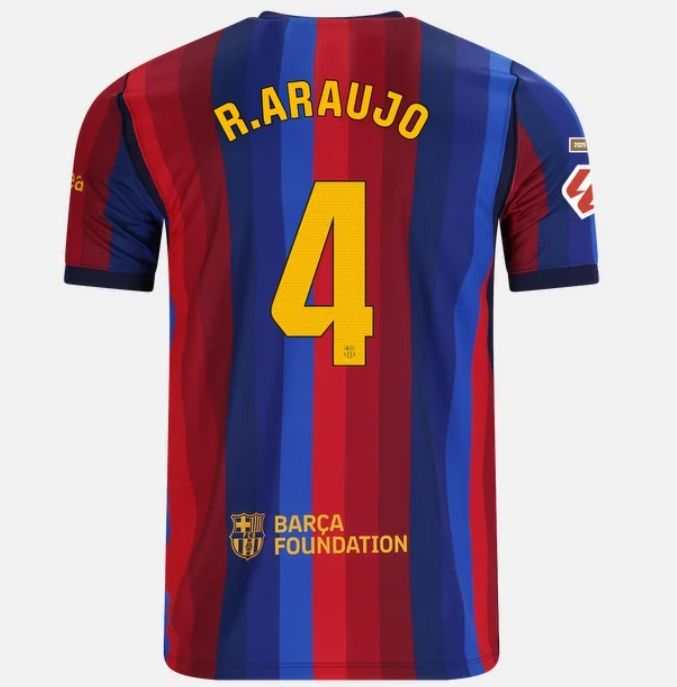 FC Barcelona Home Soccer jersey 26-27 R. ARAUJO #4